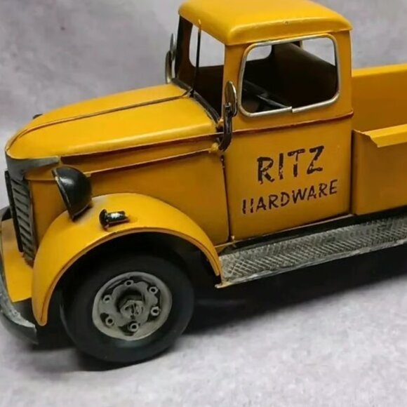 Ritz Hardware Metal 1935 Chevy Pick Up Truck Vintage Toy Yellow 12” x 5.5” - Picture 6 of 7